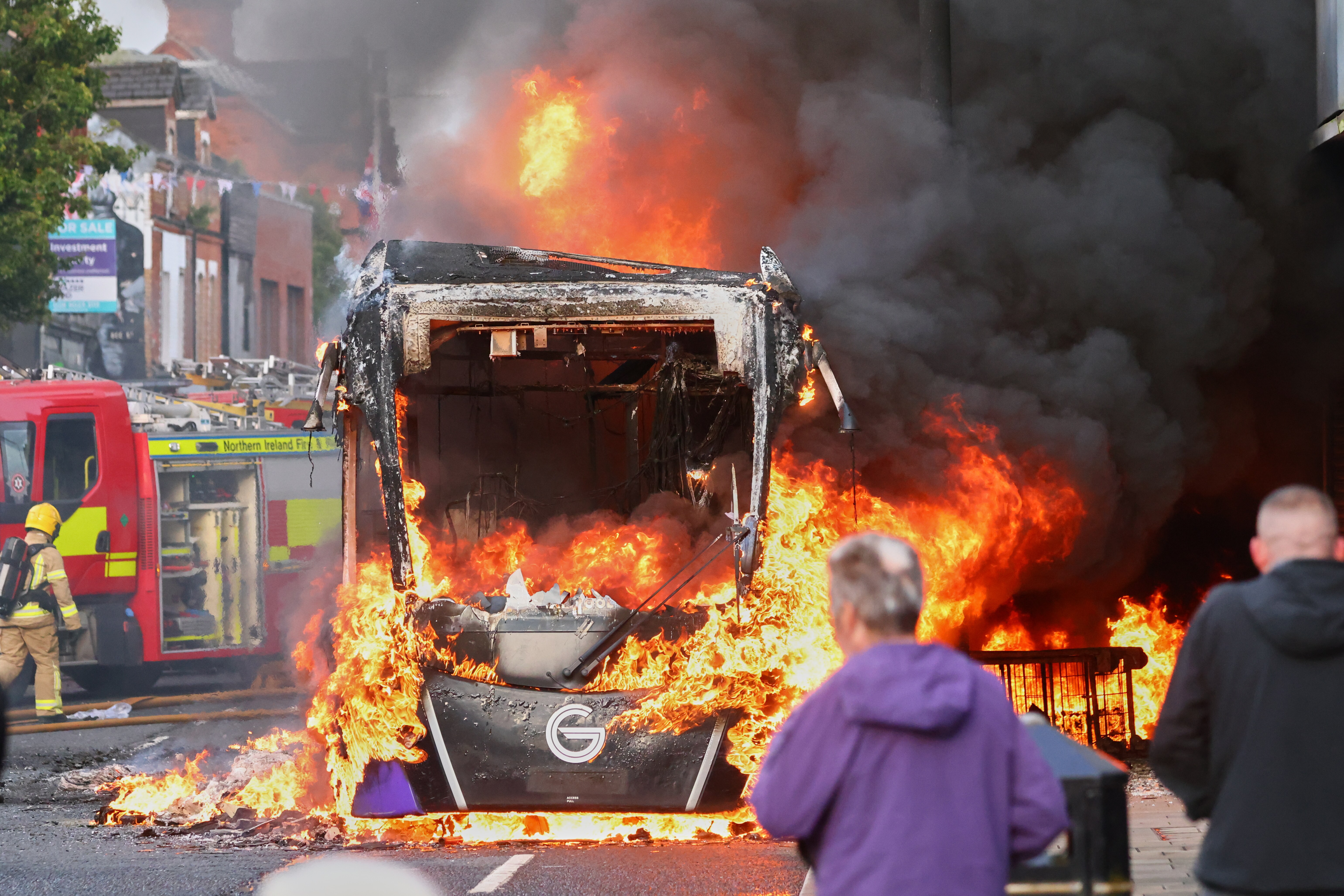 U.K. leaders call for calm as protests break out after Belfast street stabbing